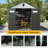 8x8 FT Heavy-Duty Resin Outdoor Storage Shed, Waterproof Plastic Tool Shed with Lockable Door, Windows and Vents-119306971