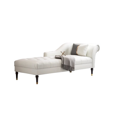 Chaise longue en velours Yucheng