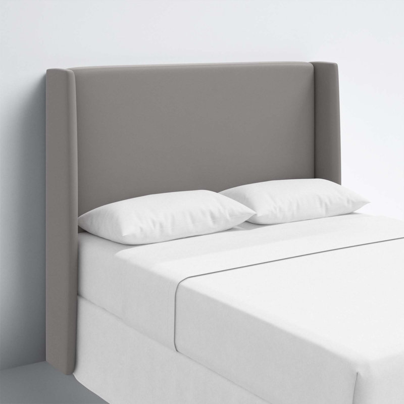 Wilburg Faine Headboard, Classic Otter Performance Velvet, California King