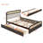 Athenia Queen size Wooden Platform Bed with Trundle and 2 Drawers-932502882