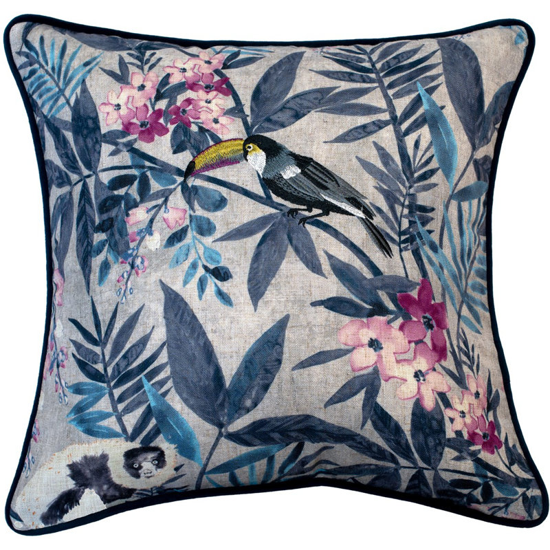 Shelford Abstract Blue Sqaure Throw Cushion