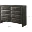 Commode double en bois massif à 8 tiroirs l 58,5 po Baring-258407453