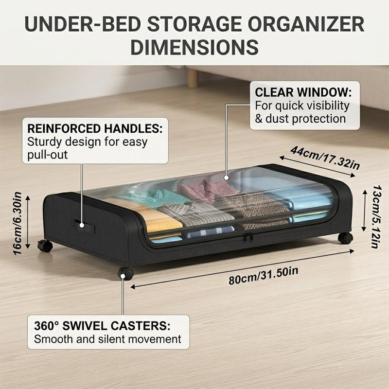 Under Bed Storage Drawer 2 Drawer