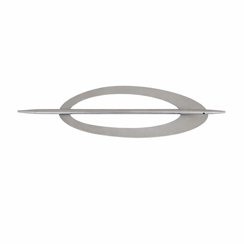 Élégante attache de rideau en métal, conception ovale pour une installation facile - parfaite pour les rideaux, les rideaux et les voilages - gris