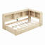 Lit de jour avec lit gigogne, armoires de rangement et ports USB-1513781046