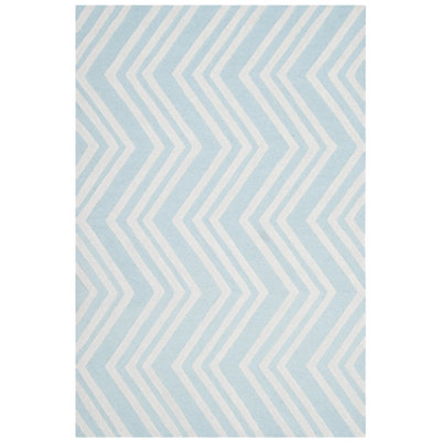 Tapis en laine touffeté à la main menthe / ivoire Krystyna