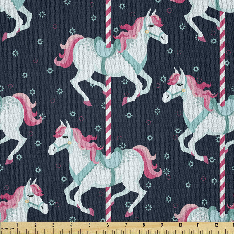 Deamontae Carousel Horses Playthings Multi-Purpose Fabric