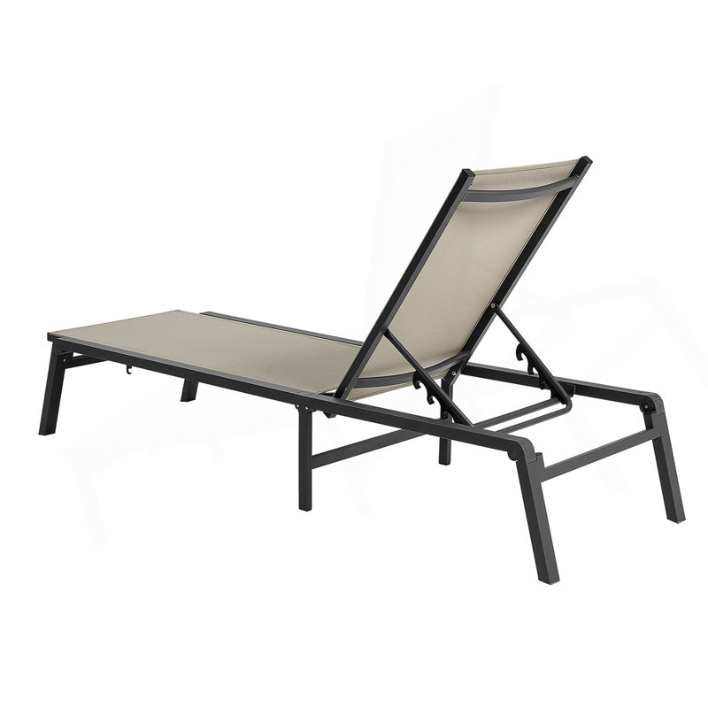 Chaise de bronzage pliable à dossier réglable