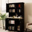 Armoire de cuisine 71 "avec tablettes réglables, 6 portes pour four à micro-ondes - 1 tiroir de rangement noir caractéristique, garde-manger-1894996992