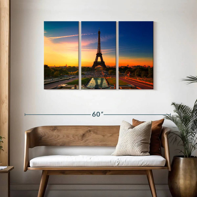 Rorry Eiffel Tower At Sunrise, 28" H x 45" W