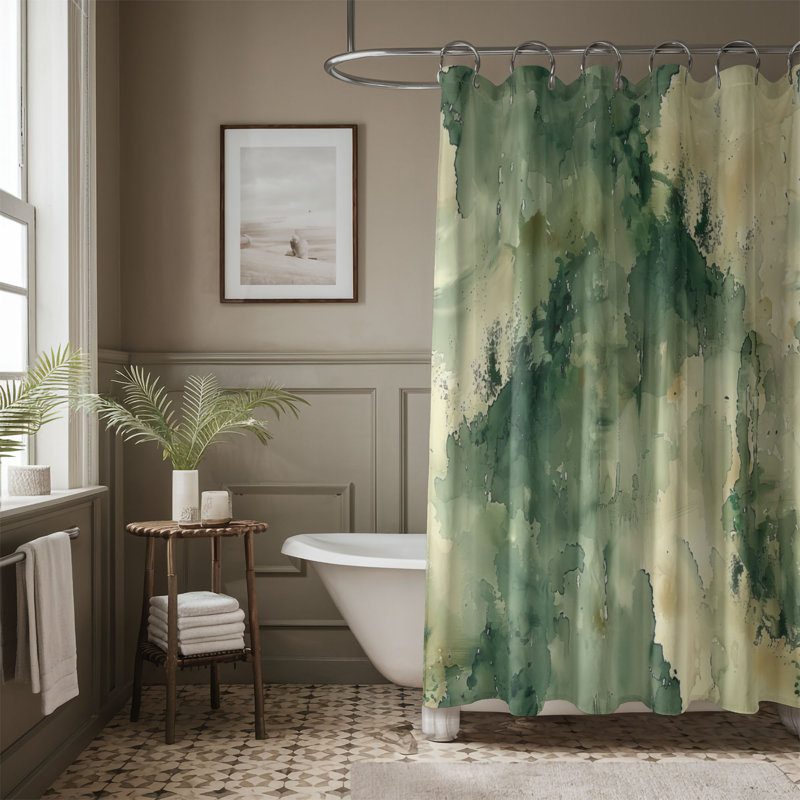 Water Camo - Rideau de douche Premium, H 74 po x l 71 po