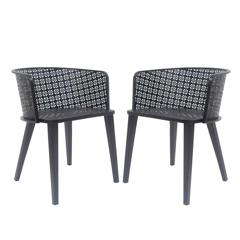 Ensemble de chaises d'extérieur Milan (ensemble de 2), Noir