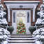 Bannière de porte 36 po x 80 po Merry Christmas Tree