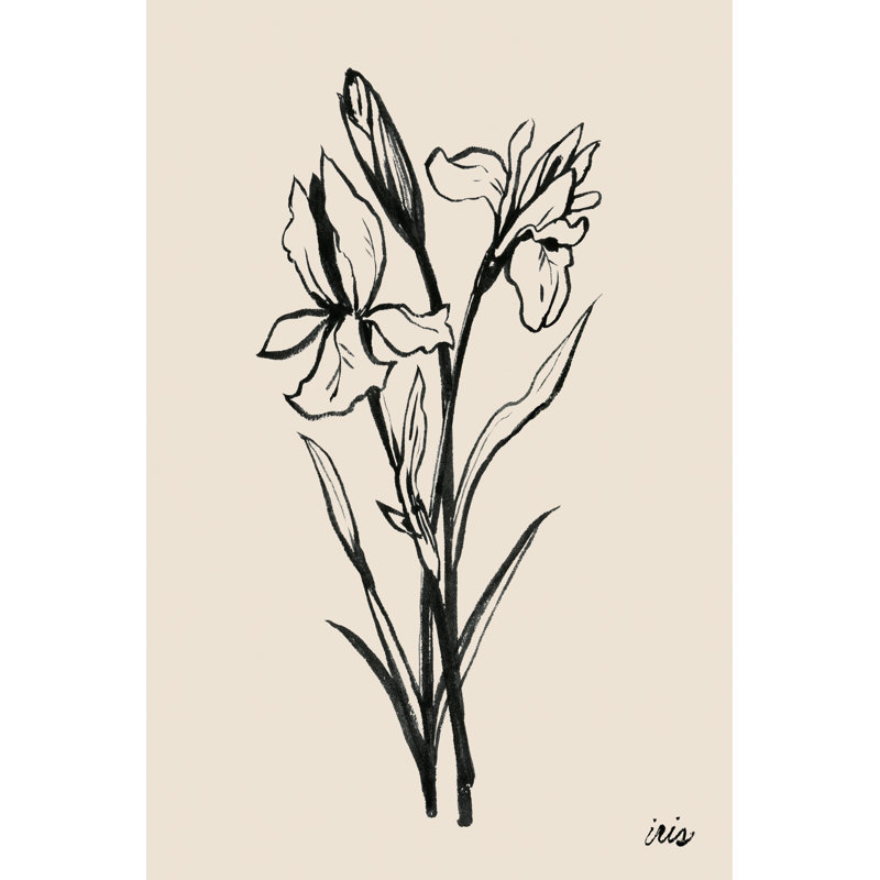 Iris I by Grace Popp - Painting, 122cm H x 81cm W, Black Floater Framed