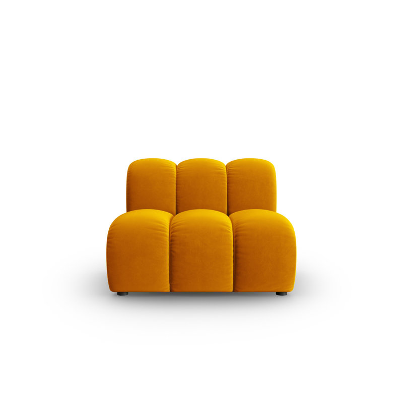 Christey Upholstered Slipper Chair, Yellow