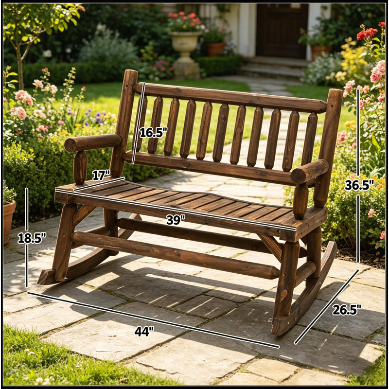 Charmant banc à bascule en bois pour la détente et la vie en plein air