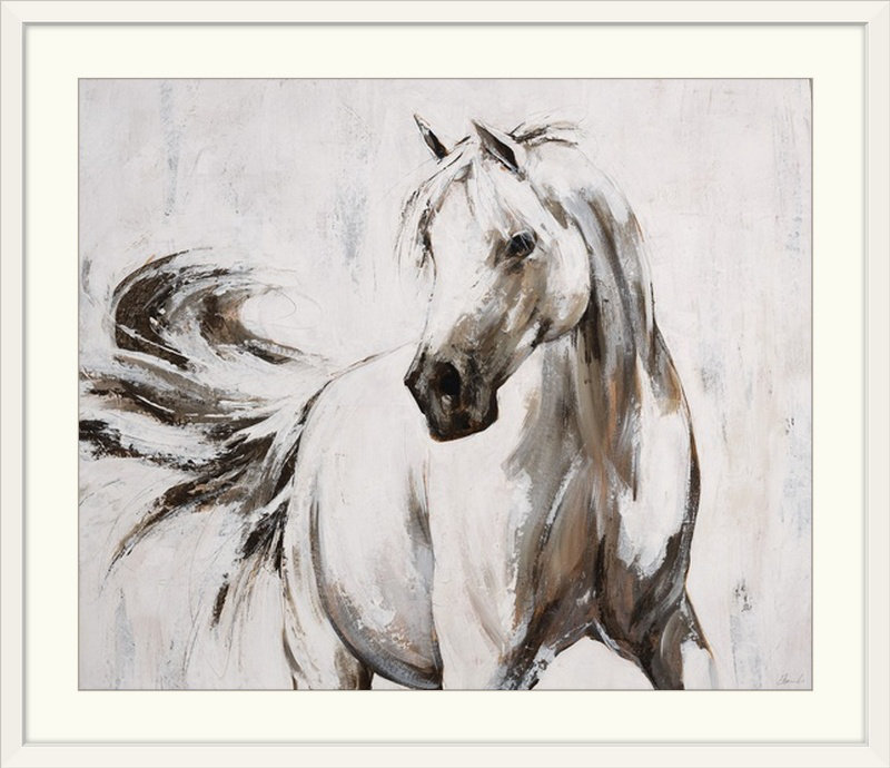" Every Move " by Sydney Edmunds, 28" H x 32" W x 1" D, White Frame