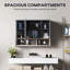 Armoire à pharmacie murale avec miroir, gris