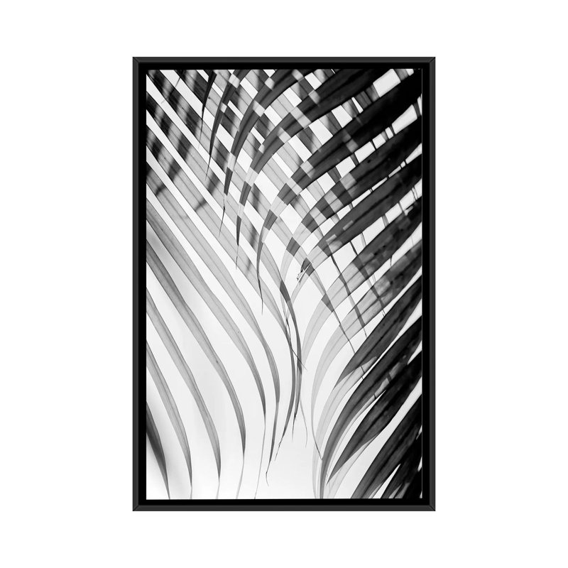 «Tropical Curtain», impression sur toile, H 26 po x l 18 po x P 1,5 po, Toile encadrée noire, Pas de tapis