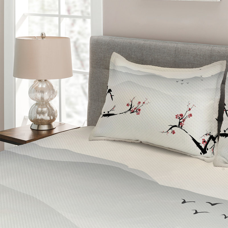 Eclectic Polyester Floral Coverlet
