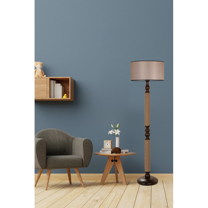 Lampe sur pied 73 po Vincenzo, Beige foncé