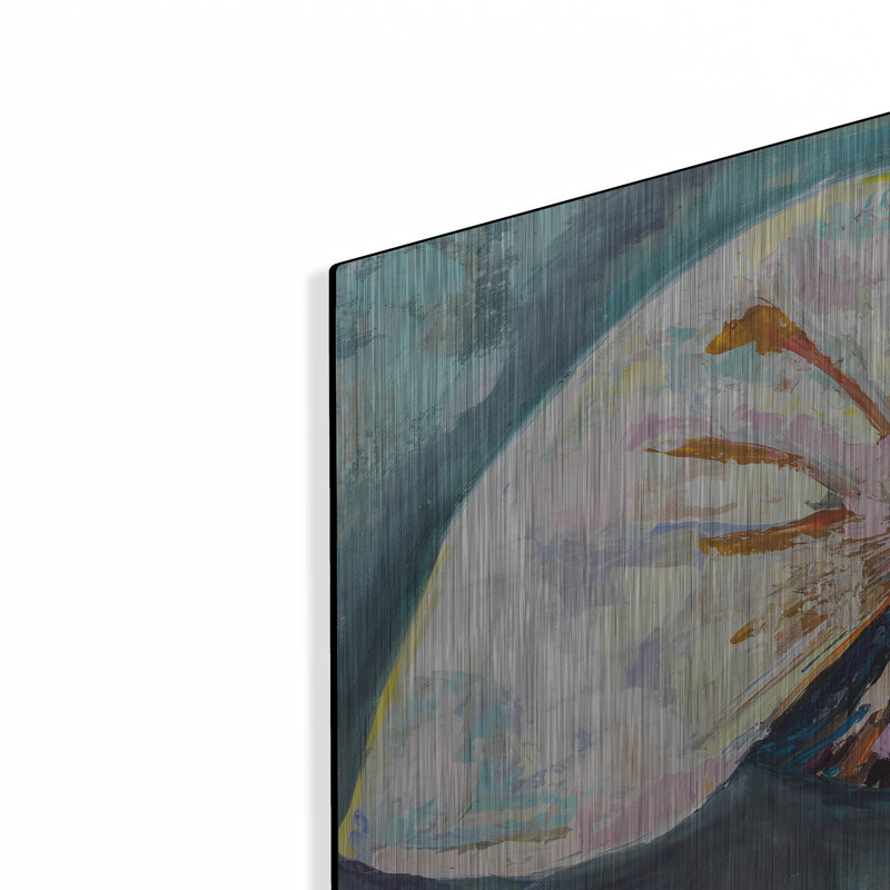 Rosecliff Heights «Nautilus Shell» par Jeanette Vertentes, art mural en métal, H 12 po x l 16 po