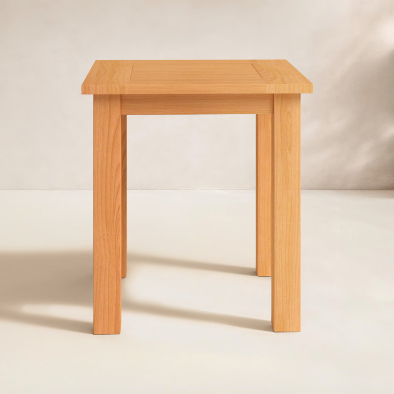Echols Outdoor Solid Teak Wood Side Table