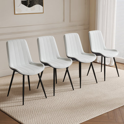 Modern PU Leather Upholstered Dining Chair by Corrigan Studio