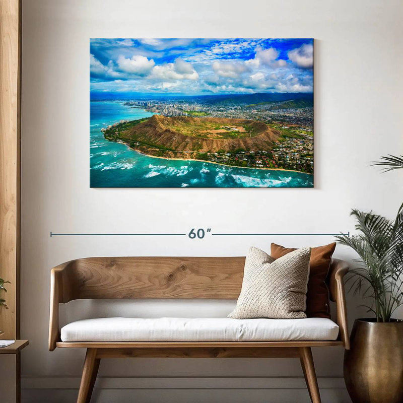 Gillard Diamond Head Hawaii, H 30 po x l 45 po