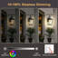15''H Dimmable LED Black Seeded Glass Outdoor Wall Sconce with Dusk to Dawn