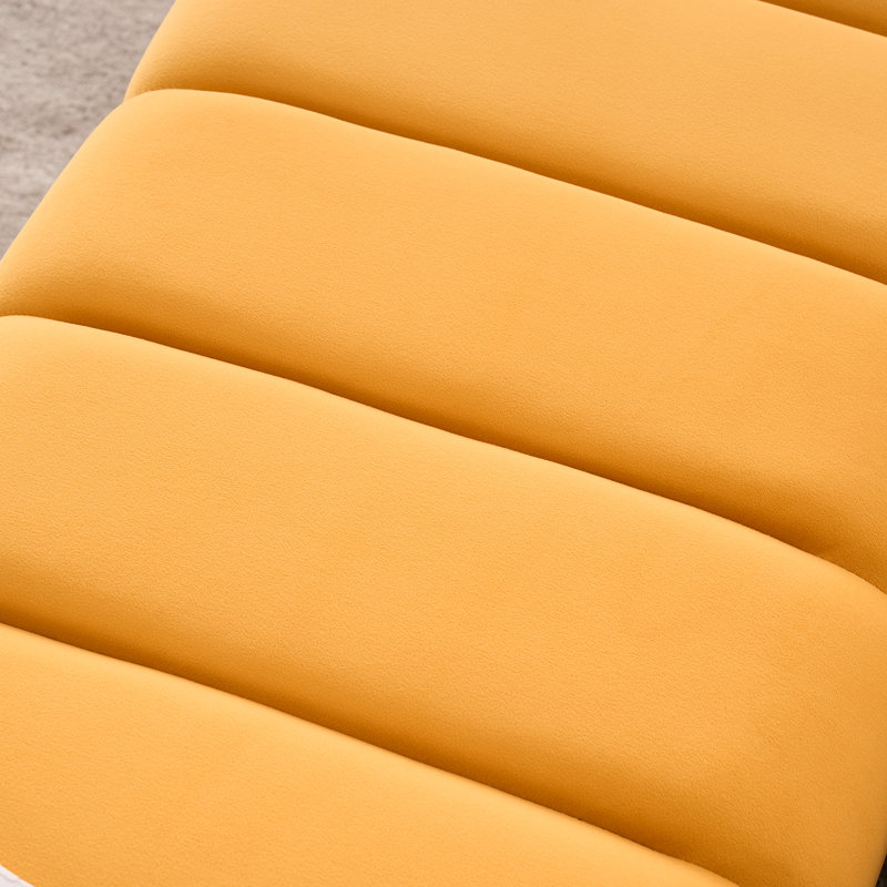 Laytona 59"W Upholstered Bench with Channel Tufted, Yellow