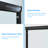 48'' W x 76'' H Frameless Shower Door Double Sliding Shower Door Tempered Glass Bathroom Shower Door-92618914