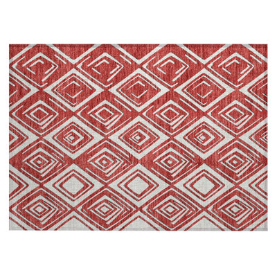 Cederick Washable Geometric Indoor / Outdoor Rug