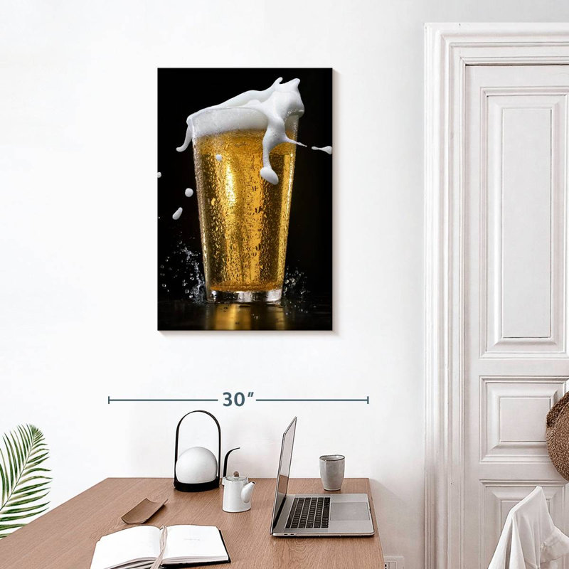 Yarlin Beer Foam Spill, 30" H x 20" W