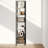 Narrow Bookshelf Tall Skinny Bookcase 6 Tier Storage Rack-362679816