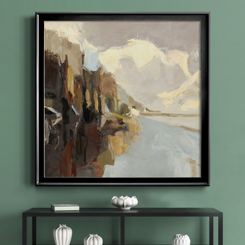 Northwest Shore - Reproduction d'art sur toile encadrée, H 34,5 po x l 34,5 po x P 1,5 po, Cadre blanc