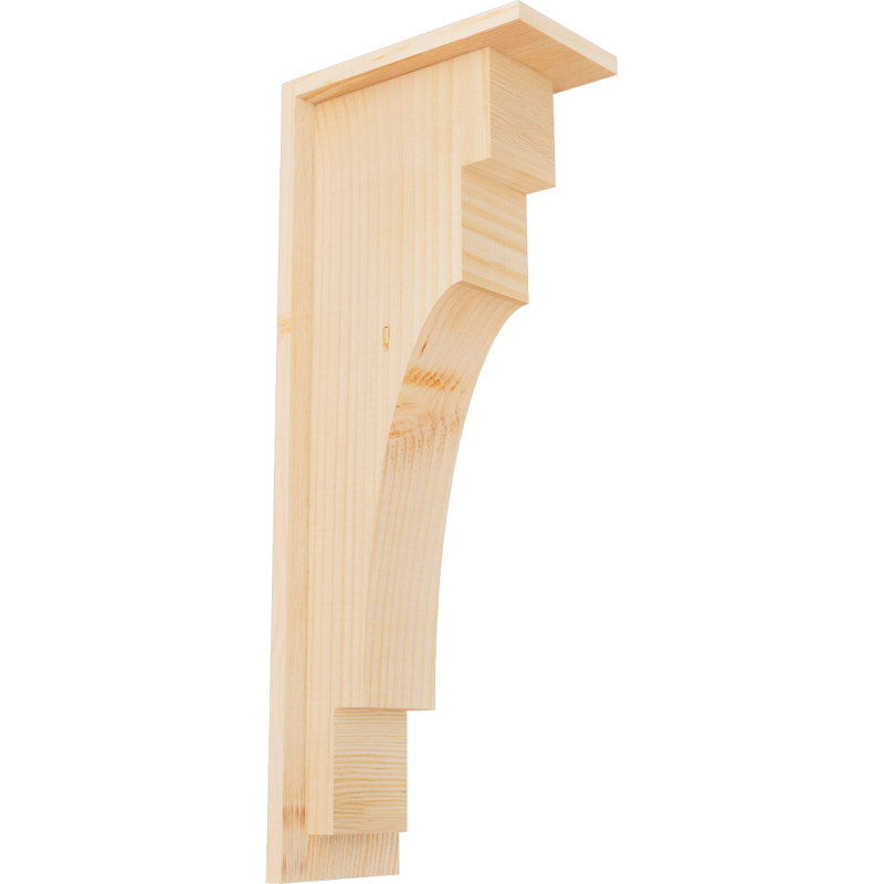 Corbeau méditerranéen avec contre-plaque, H 26 po x l 5,5 po x P 10 po, Sapin de Douglas, Lisse