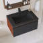 Meuble-lavabo mural simple 30 po avec lavabo en quartz noir-1326363276