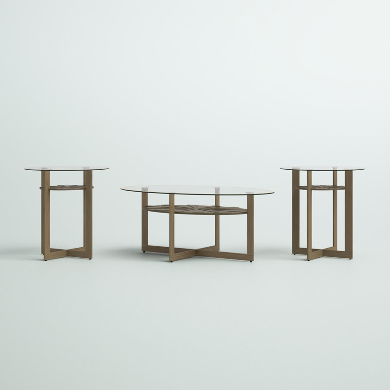 Ensemble de tables basses 3 pièces Rowlett