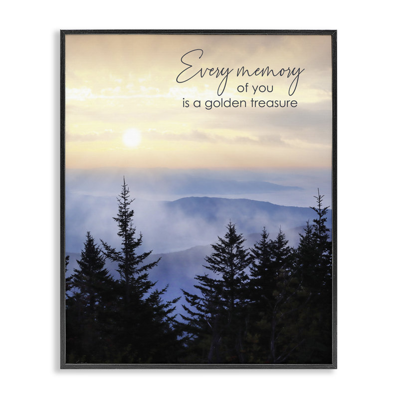 Chaque souvenir de chagrin encadré, estampe numérique, design par Lori Deiter, Giclée encadrée noir minuit, H 30 po x l 24 po
