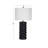 Pareena Table LampPareena Table Lamp with Stacked Black Resin Base and White Linen Shade