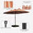 15 ft x 8.6 ft Rectangular Market Umbrella with Base, Heavy Duty UV Protected Outdoor Patio Umbrella for Garden, Deck & Poolside-1250053682