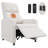  Power Recliner Chair with Massage, Heat & Lumbar Support Adjustable Electricc Reclining, Overstuffed Tall Back, USB Port, 2 Side Pockets Comfy Lounge Armchair for Living Room White-1926586244