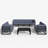 9 - Piece Outdoor Modular Sectional Set with Coffee Table-1704114770