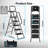 5-Step Ladder, Folding Step Stool With Tool Platform, Tool Bag, And Handrails, Wide Anti-Slip Pedals, Sturdy Steel Ladder With A Max Load Capacity Of 400 Lbs, For Household Use, Black