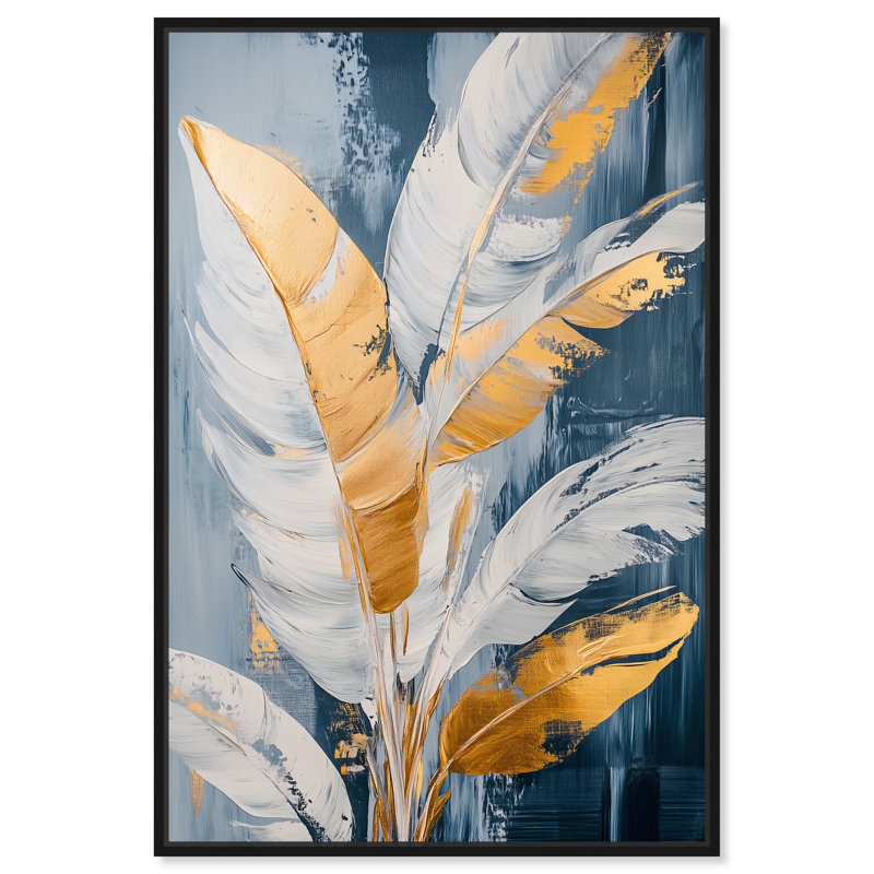 «Aerie Echo Canvas Elegant Abstracts» par Art Remedy, H 16 po x l 11 po, Cadre noir