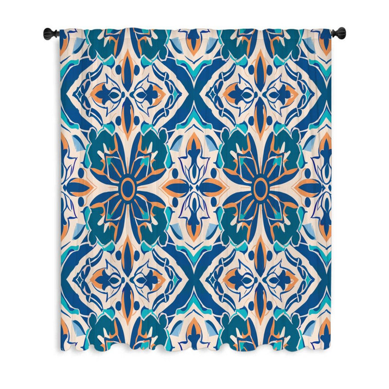 Rideau transparent en polyester Christinna, L 50 po x L 84 po