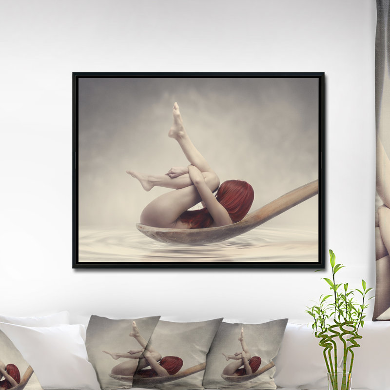 «Beauty Bath», reproduction d'impression, H 16 po x l 32 po x P 1 po, Toile avec cadre flottant