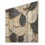 Minimalisme, impressions de feuillage noir et blanc - feuilles, art mural sur bois de pin naturel-998846720