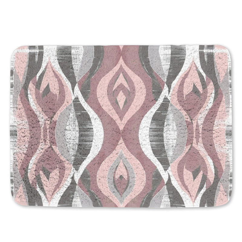 Darreio Microfiber / Microsuede Non-Slip Bath Mat, 17" W x 24" L